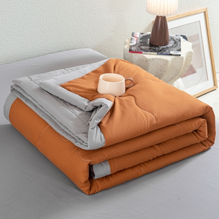 91家纺网 家纺一手货源 找家纺 （总）慕木家纺 2025新款A类水洗棉无印风纯色新疆棉花夏被空调被（抽空压缩可供跨境）