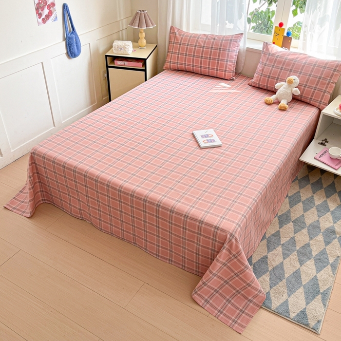 91家纺网 家纺一手货源 找家纺 莱通2025新款原棉老粗布床单 格调爱雅