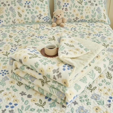 子由家居 2025新款凉感丝豆豆夏被四件套 凉感豆豆被-四季如春