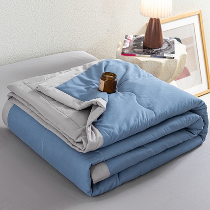 91家纺网 家纺一手货源 找家纺 （总）慕木家纺 2025新款A类水洗棉无印风纯色新疆棉花夏被空调被（抽空压缩可供跨境）