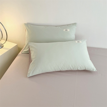 91家纺网 家纺一手货源 找家纺 （总）798家纺 2025新款全棉13070纯色双拼系列单枕套