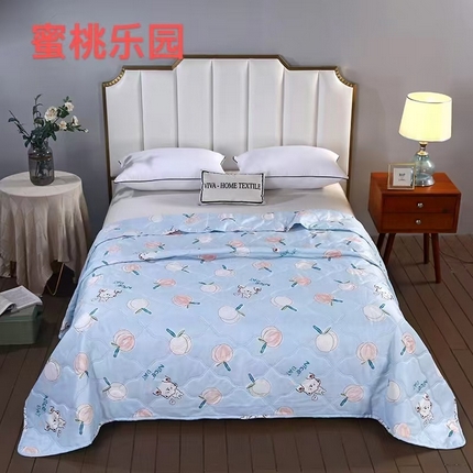 91家纺网 家纺一手货源 找家纺 富之纹家纺 2025新款钻石绒亲肤棉超声波夏被夏凉被空调被压花礼品直播引流爆款  蜜桃乐园