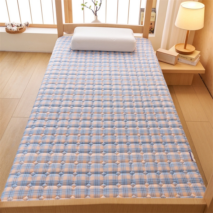 91家纺网 家纺一手货源 找家纺 艺博床垫 2025新款水洗棉棉花学生床垫 简兮蓝