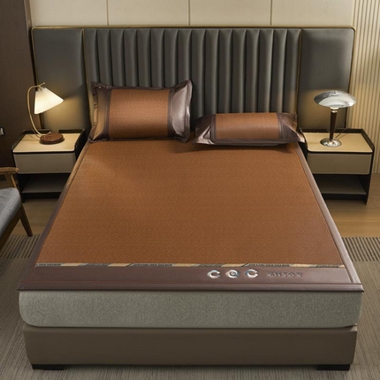 鑫琪莱家纺 2025新款PE雪藤刺绣工艺款凉席臻品御藤