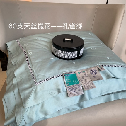 奈萝家纺 2025新款60S天丝提花夏凉被空调被子被芯 孔雀绿