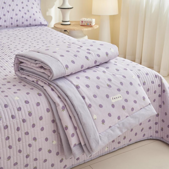 91家纺网 家纺一手货源 找家纺 子由家居 2025新款纯棉新疆棉花被被子被子 棉花被-草莓季