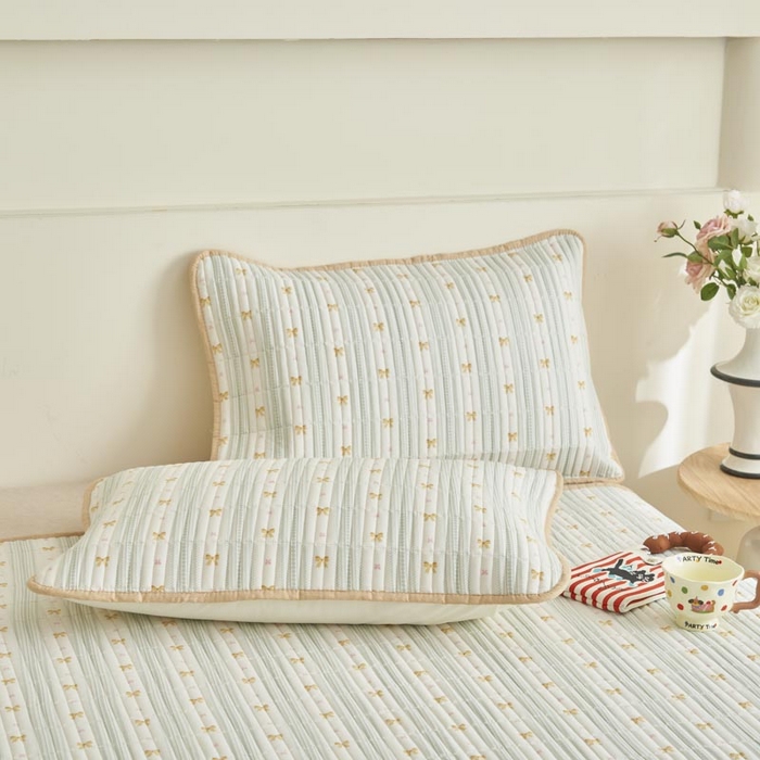 91家纺网 家纺一手货源 找家纺 子由家居 2025新款纯棉印花夹棉床盖 棉花被-千结缘