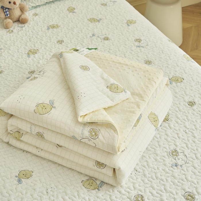 91家纺网 家纺一手货源 找家纺 子由家居 2025新款凉感丝豆豆夏被四件套 凉感豆豆被-小可爱