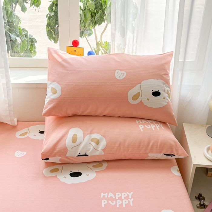 91家纺网 家纺一手货源 找家纺 莱通2025新款原棉老粗布床单 皮皮狗