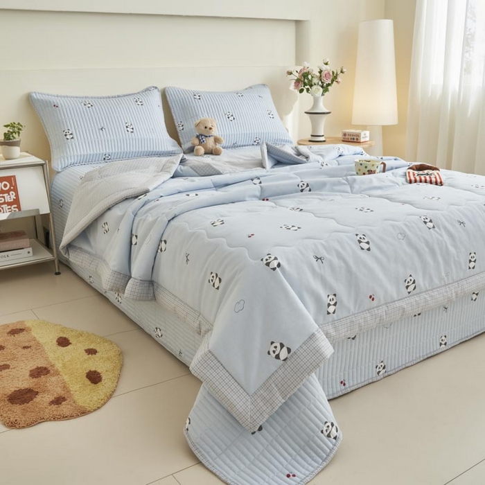 91家纺网 家纺一手货源 找家纺 子由家居 2025新款纯棉新疆棉花被被子被子 棉花被-熊猫乐园