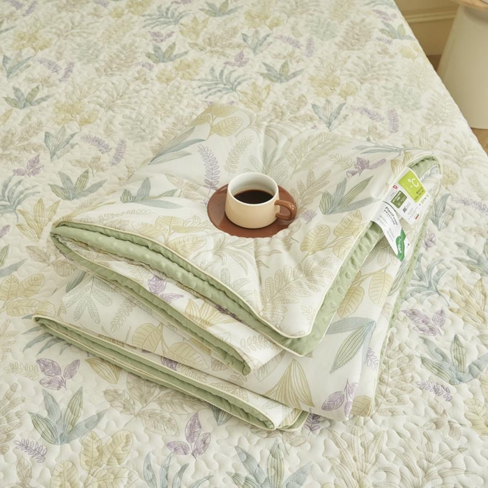 91家纺网 家纺一手货源 找家纺 子由家居 2025新款凉感丝豆豆夏被四件套 凉感豆豆被-连枝