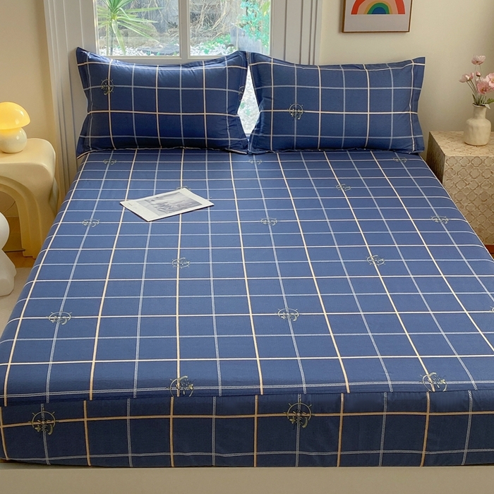 91家纺网 家纺一手货源 找家纺 凌云2025新款13372A类全棉床笠    似水流年