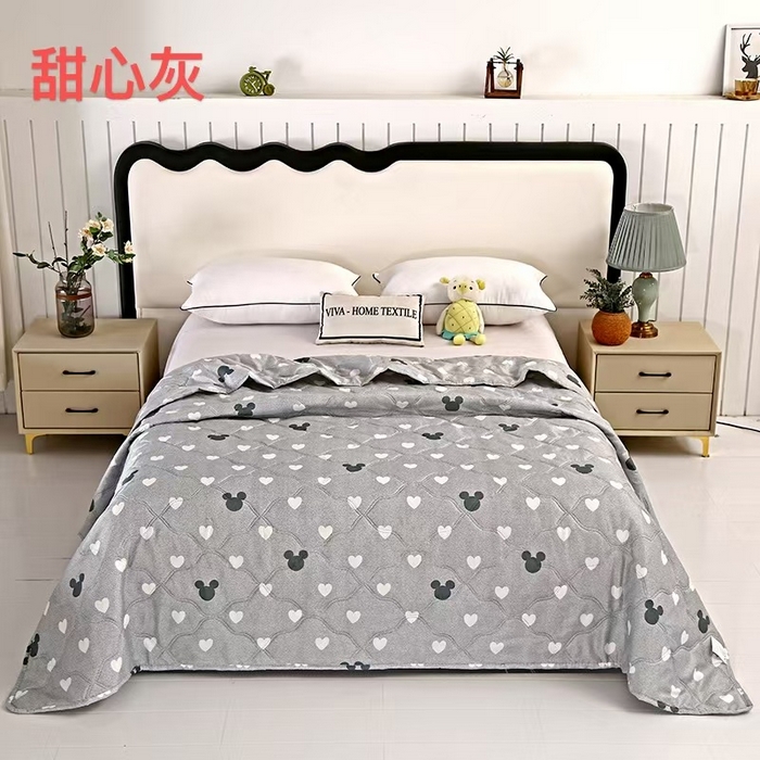 91家纺网 家纺一手货源 找家纺 富之纹家纺 2025新款钻石绒亲肤棉超声波夏被夏凉被空调被压花礼品直播引流爆款  甜心灰