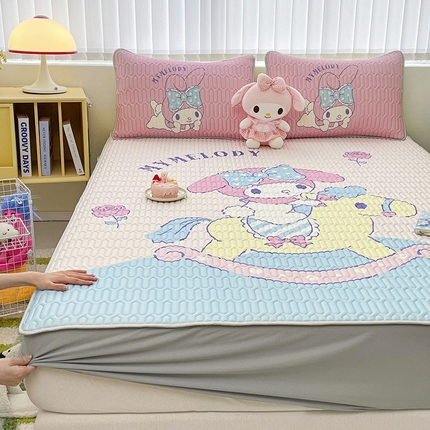 米帛2025新款大版三丽鸥乳胶凉席-床笠款 木马美乐蒂