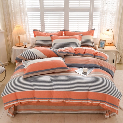 润淳家居 2025新款A类全棉水洗棉四件套三件套 风华 兰