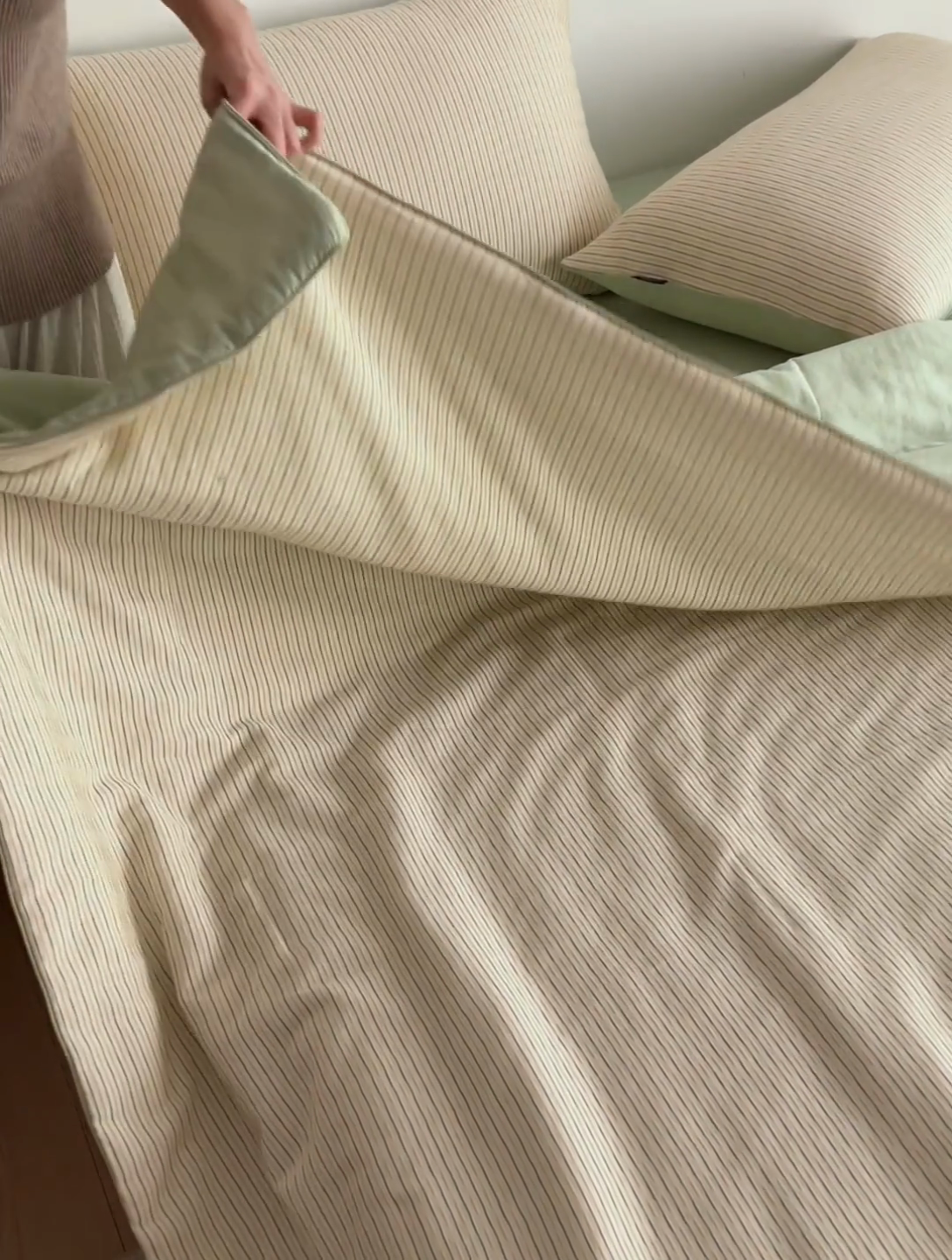 91家纺网 家纺一手货源 找家纺 2025新款原创侘寂系列全棉夏被-夏被四件套 森系薄荷