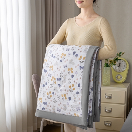 慕木家纺 2025新款A类水洗棉印花新疆棉花夏被空调被（抽空压缩可供跨境） 春熙花语