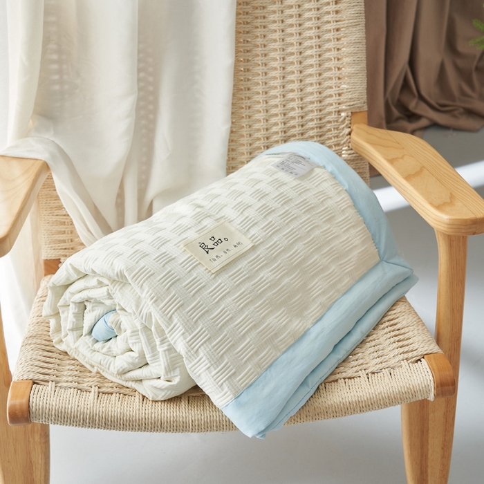 91家纺网 家纺一手货源 找家纺 子由家居 2025新款良品格大豆纤维夏被被子被芯 良品格-天蓝