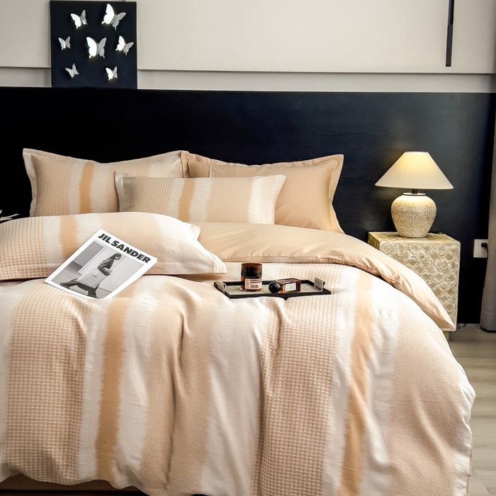 91家纺网 家纺一手货源 找家纺 倾慕家纺 2025新款60S提花全棉四件套 波格米