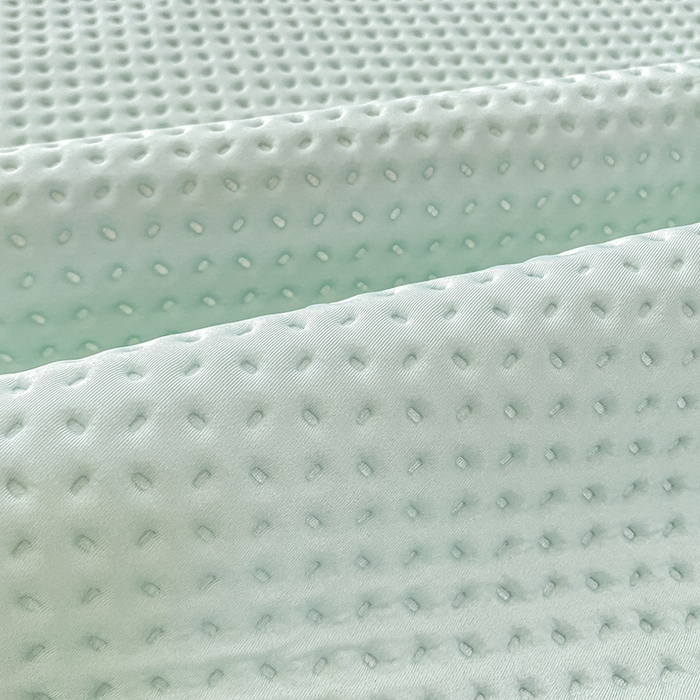 91家纺网 家纺一手货源 找家纺 眠势力 2025新款华夫格花边床笠豆豆凉席款夏季凉感床垫保护套 （提供买家秀） 青春绿