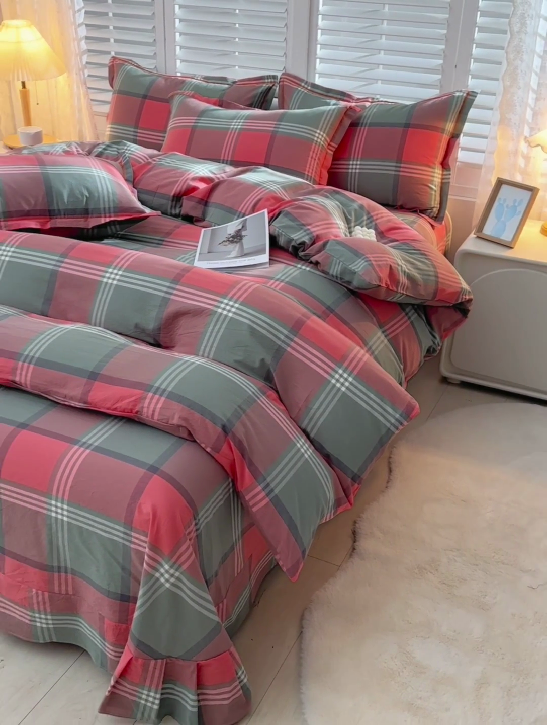 91家纺网 家纺一手货源 找家纺 润淳家居 2025新款A类全棉水洗棉四件套三件套 安妮 桔