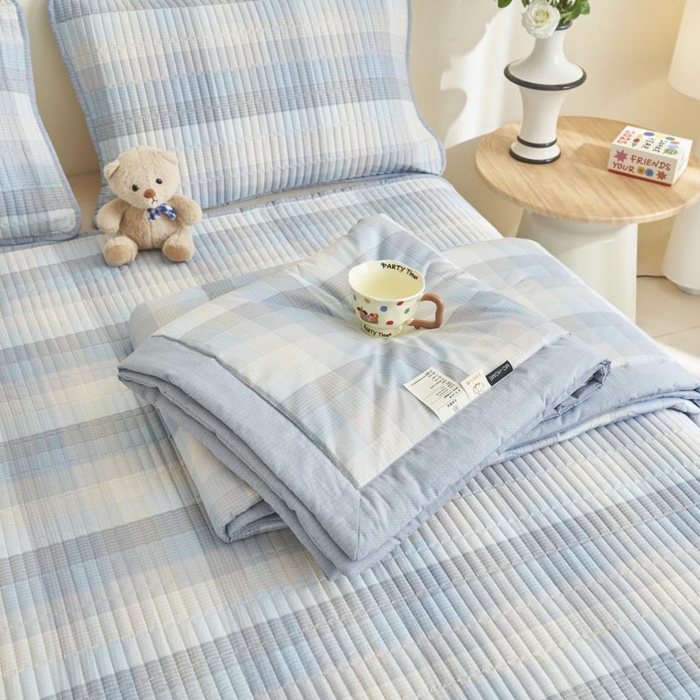 91家纺网 家纺一手货源 找家纺 子由家居 2025新款纯棉新疆棉花被被子被子 棉花被-经典格