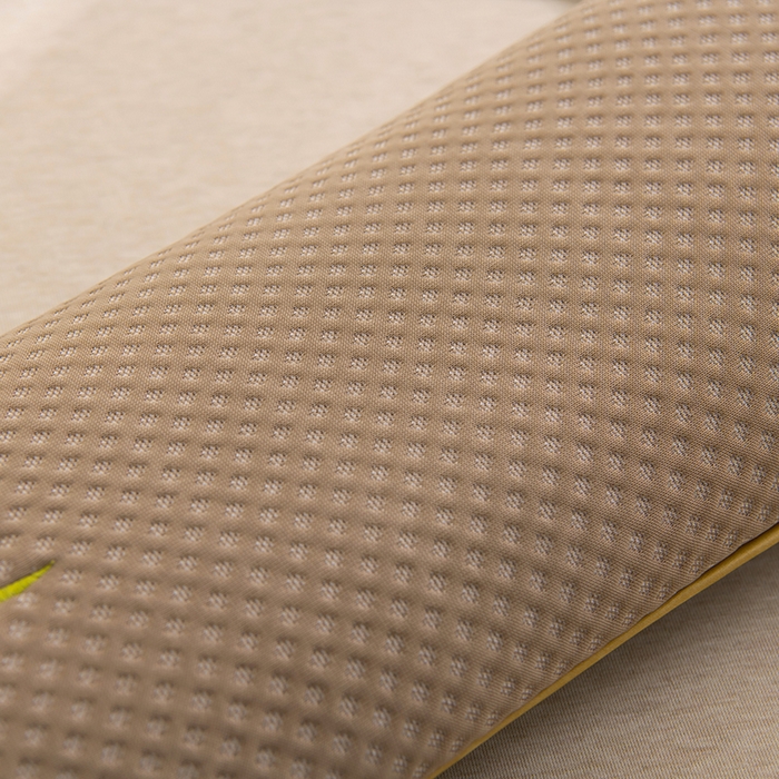 91家纺网 家纺一手货源 找家纺 芯洲 2025年新款荞麦枕颈椎枕凉感冰豆豆夏季时尚护颈枕 冰感豆颈椎枕-咖  20*50cm