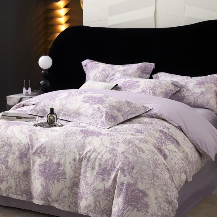 91家纺网 家纺一手货源 找家纺 2025春夏新款【奥斯汀】红金裸盖™棉全棉纯棉红金裸盖棉四件套 （标准号全网控价（折后券后）不低于199元） 奥斯汀-紫