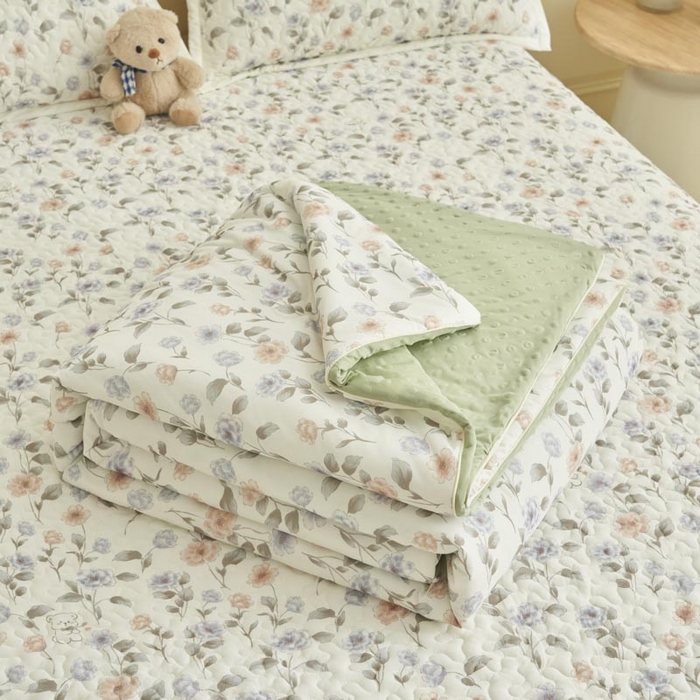 91家纺网 家纺一手货源 找家纺 子由家居 2025新款凉感丝豆豆夏被四件套 凉感豆豆被-花期