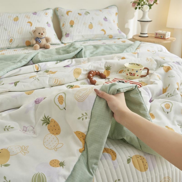 91家纺网 家纺一手货源 找家纺 子由家居 2025新款纯棉新疆棉花被被子被子 棉花被-热带水果