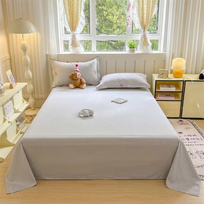 91家纺网 家纺一手货源 找家纺 大吉 2025新款100全棉纯棉喷气小清新被套四件套纯棉三件套床笠四件套单被套单枕套 法南玫瑰