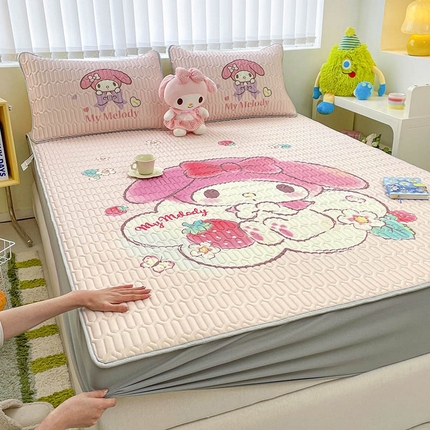 米帛2025新款大版三丽鸥乳胶凉席-床笠款 草莓美乐蒂