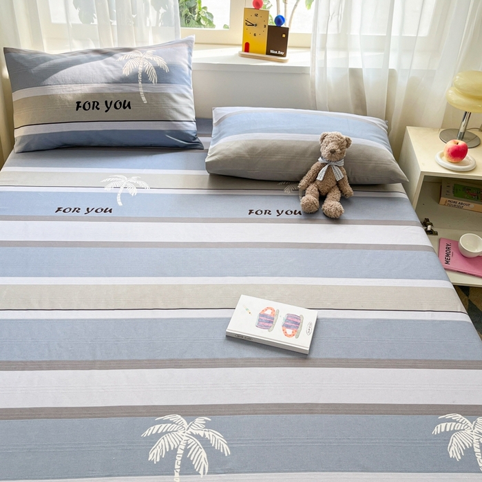 91家纺网 家纺一手货源 找家纺 莱通2025新款原棉老粗布床单 洛曼迪