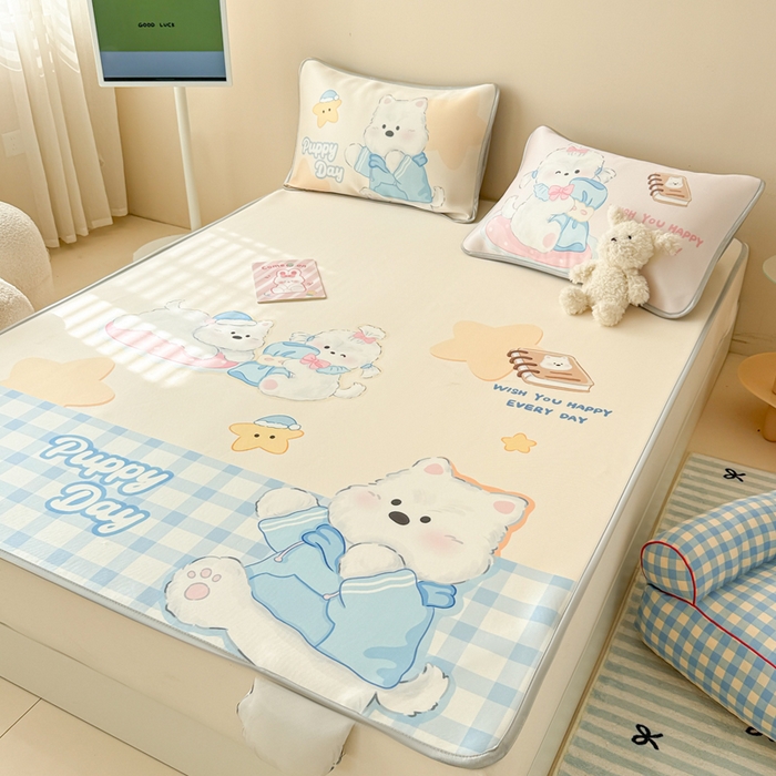 91家纺网 家纺一手货源 找家纺 慕尚家纺 2025新款凉感卡通工艺席 圆满