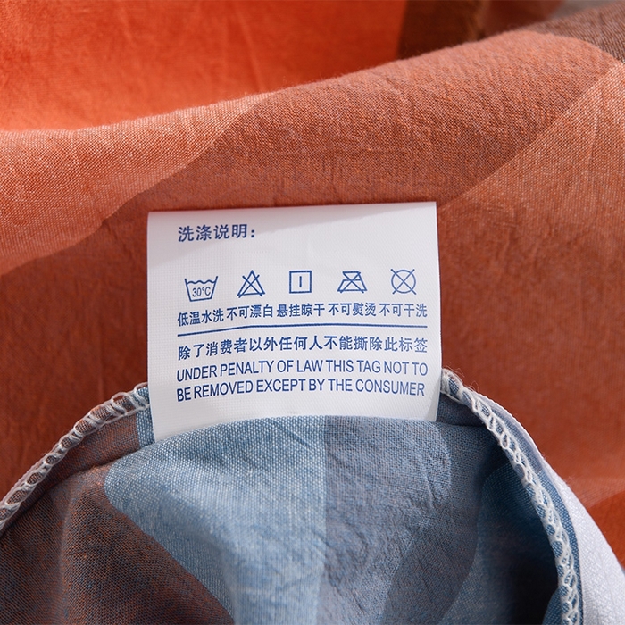 91家纺网 家纺一手货源 找家纺 润淳家居 2025新款A类全棉水洗棉四件套三件套 爱丁堡 桔