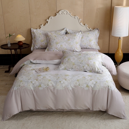 91家纺网 家纺一手货源 找家纺 （总）巧玲珑 2025新款144*72AB版进口澳洲棉印花陶瓷四件套