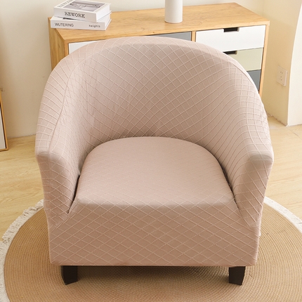 91家纺网 家纺一手货源 找家纺 （总）启博家纺 2025新款针织菱形格半圆卡座沙发套