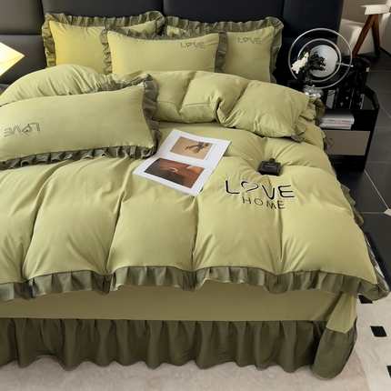 91家纺网 家纺一手货源 找家纺 （总）找底底 2025新款亲肤舒适云朵棉刺绣四件套