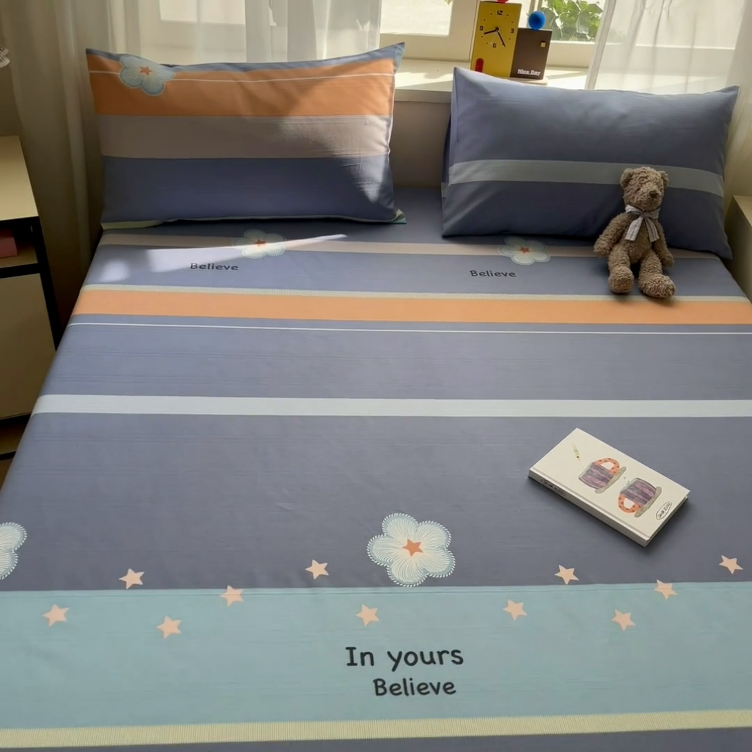 91家纺网 家纺一手货源 找家纺 莱通2025新款原棉老粗布床单 时尚花都