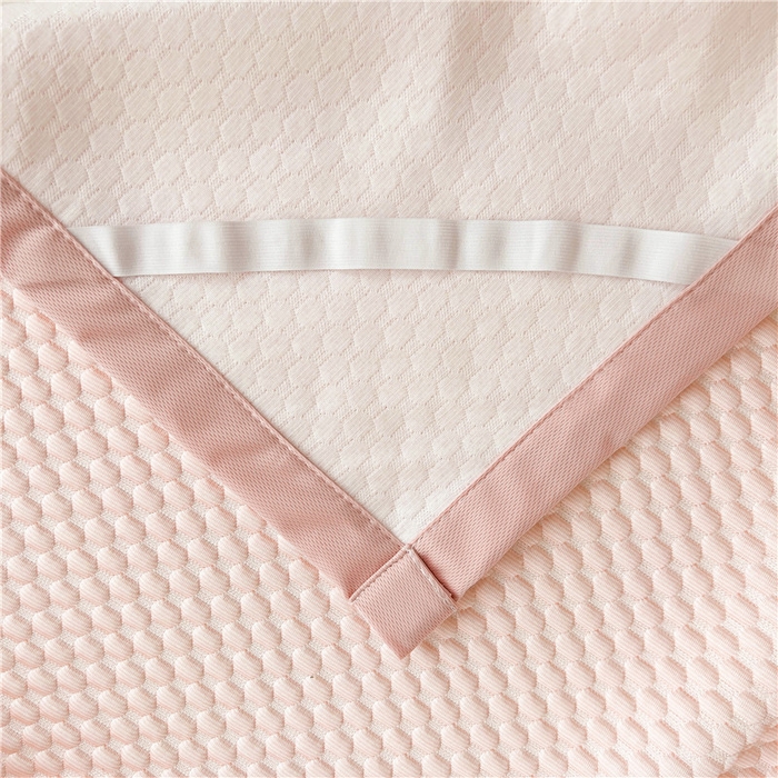 91家纺网 家纺一手货源 找家纺 喜居 2025新款无印风豆豆席宽边平席冰豆豆凉豆豆凉席 浅妃粉