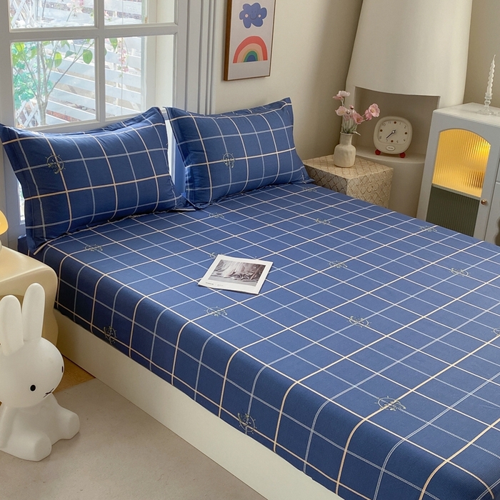 91家纺网 家纺一手货源 找家纺 凌云2025新款13372A类全棉床笠    似水流年