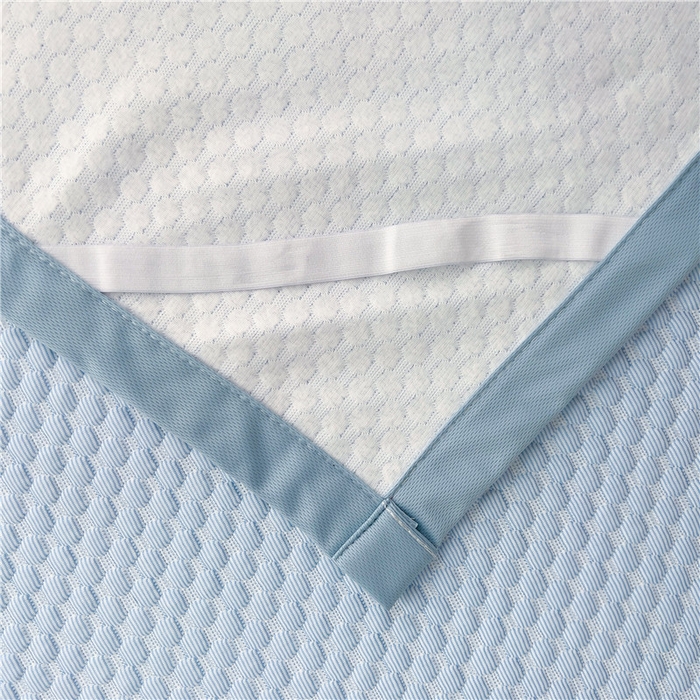 91家纺网 家纺一手货源 找家纺 喜居 2025新款无印风豆豆席宽边平席冰豆豆凉豆豆凉席 海盐蓝