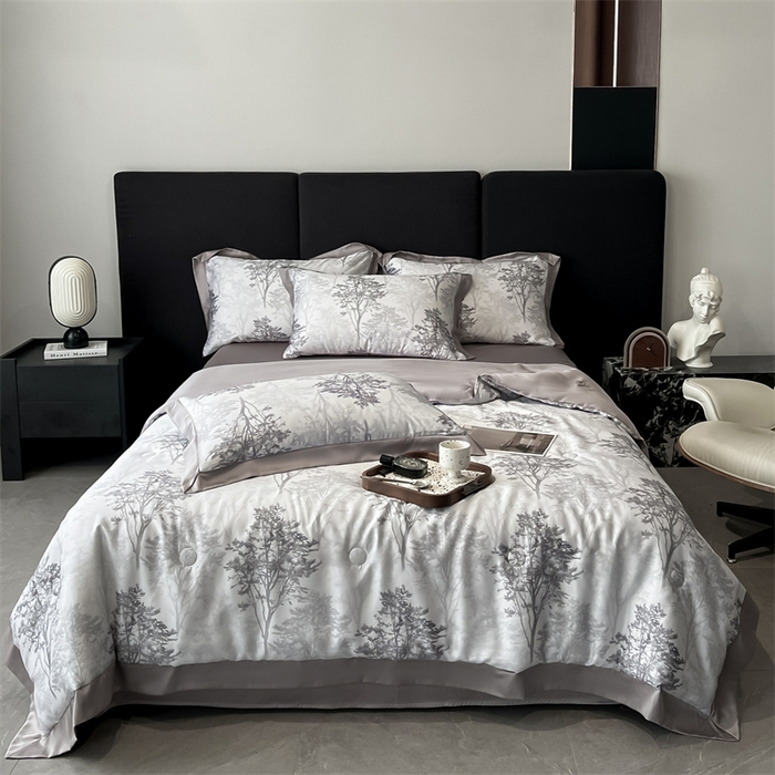 91家纺网 家纺一手货源 找家纺 （总）DC2025新款60支天丝印花夏被四件套