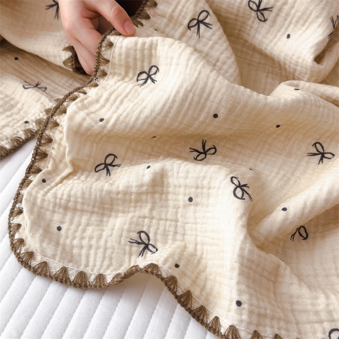 91家纺网 家纺一手货源 找家纺 （总）五月家纺 2025新款A类全棉双层纱布毯夏被毯盖毯双层纱浴巾毯