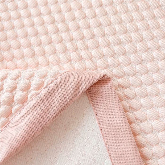 91家纺网 家纺一手货源 找家纺 喜居 2025新款无印风豆豆席宽边平席冰豆豆凉豆豆凉席 浅妃粉