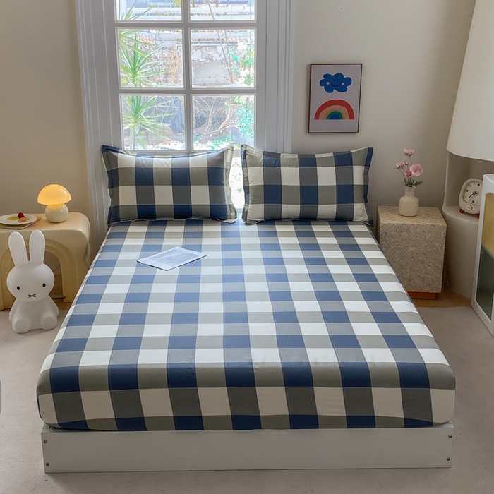 91家纺网 家纺一手货源 找家纺 凌云2025新款13372A类全棉床笠    千寻