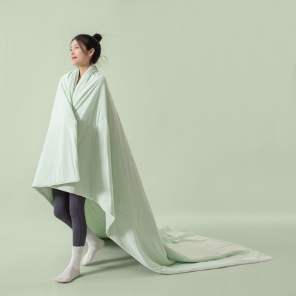 栩裕纺织2025新款锦纶凉感雪糕夏被夏凉被空调被 抹茶绿