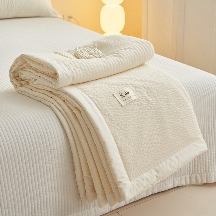 91家纺网 家纺一手货源 找家纺 （总）子由家居 2025新款水洗棉泡泡格大豆纤维夏被被子被芯