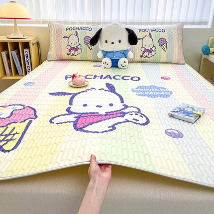 米帛家纺2025新款大版三丽鸥乳胶凉席-绑带款 彩虹帕恰狗