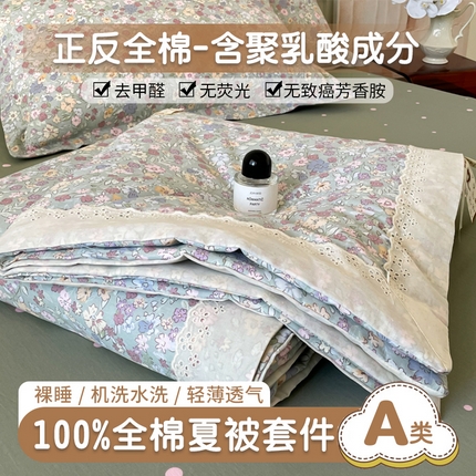 帕拉美拉 2025新款全棉法式风玉米夏被春秋被玉米被三件套四件套 花间妍